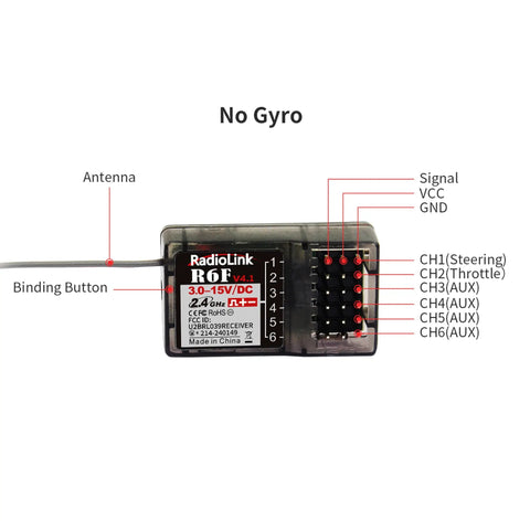 2.4GHz R6F 6 Channel RC Receiver For Long Distance Control Of Cars And Boats Compatible With RC6GS V2 V3 RC4GS V2