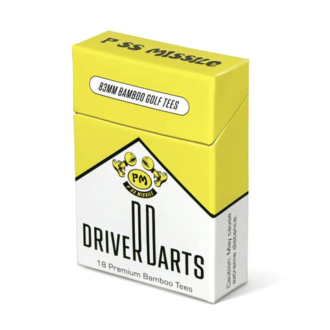 Premium Bamboo Golf Tees 3.25 Inch Tall 18 Pack With Iconic Packaging Flip Open Pack Keeps Your Tee Box Organized Elevates Height And Launch Distance Killer Gift Idea For Golfers in yellow and white box