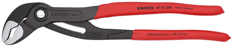 Cobra Water Pump Pliers Set Eight Piece Adjustable Heavy Duty Pliers For Plumbing And DIY Projects with red handles