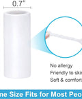 Gel Finger Sleeves 8 Pack For Arthritis And Trigger Finger Pain Silicone Thumb Tubes with dimensions and features