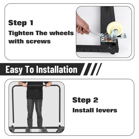 Step-by-step installation of Heavy Duty Panel Cart Dolly With 1500 Lbs Capacity, 36 Inch By 24 Inch Deck, 5 In Swivel Casters.