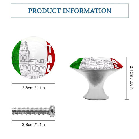 Heavy Duty Two Pack Round Cabinet Knobs And Drawer Pulls One Point One Inch Stainless Steel Kitchen Hardware For Cupboards, featuring Italian design.