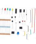 Components from Massive Electronics Component Kit With 400 Plus Pieces Starter Pack USB Cable And Power Module Clear Labeled Storage Box