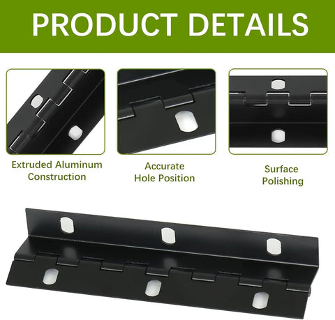 Mailbox Door Hinge Replacement Kit With Screws, 2 Pack, Easy Install Hinge Repair Hardware For Mailbox Doors, Includes 6 Pre Drilled Holes For Quick Alignment, Durable, Smooth Opening