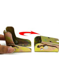 No Nonsense Folding Hinge Table Leg Extender Kit, Heavy Duty Galvanized Steel Work Table Bracket shown from side view