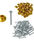 Peterbilt 379 Compatible 3 16 Inch Medium Flange Steel Collar Kit with Button Head Fasteners, 100-pack in gold and silver view