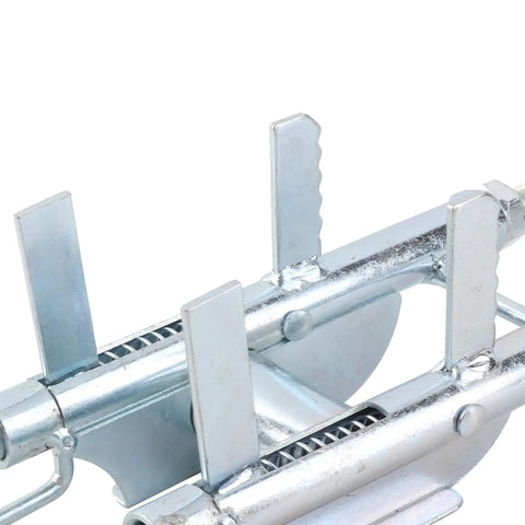 Close-up of Job Site Ready Cable Threading Aid For Electricians Heavy Duty Steel Wire Pulling Pulley with anti-slip grip.