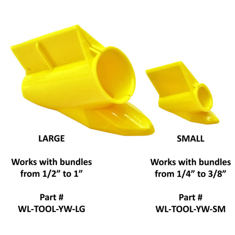 Loom Tool Kit For Cable Insertion And Bundle Routing From Quarter Inch To One Inch Dual Size Set showing large and small tips