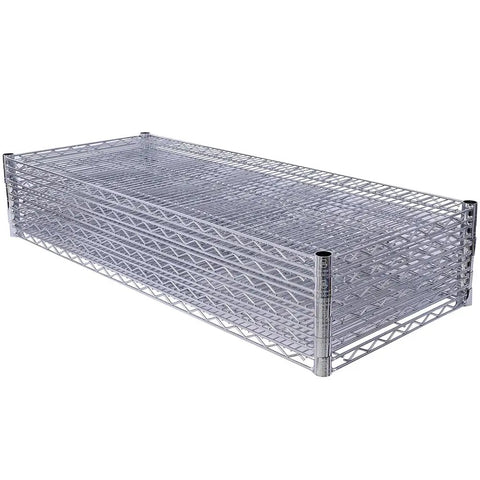 Stacked shelves of Beefy 6 Tier Wire Shelving Unit With Wheels And Liners Heavy Duty Rolling Garage Pantry Shelf for kitchen storage