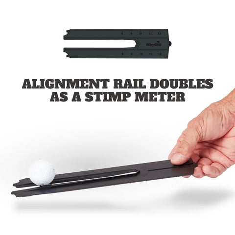 Game-Changing Adjustable Golf Putting Gates Trainer For Home Practice with alignment rail and stimp meter feature in hand