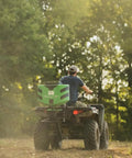 Person using Vehicle Spreader With Adjustable Feed Rate And Universal Attachment For Trucks And Off Road Rigs in field