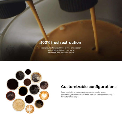Automatic Espresso Machine With Auto Clean And LatteGo Milk System, Delivers Americano And Cappuccino, coffee extraction view