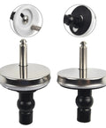 Two Pack Stainless Steel Toilet Hinges Top Fix Replacement Mountings For Bathroom Toilet Furniture Easy Install with Quick Fitting