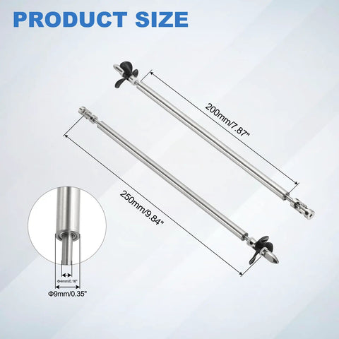 Drive Shaft With Propeller Universal Joint Kit For RC Boats 250mm Shaft 200mm Sleeve 36mm Propeller Stainless Steel