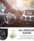 Car interior with universal oil pressure gauge kit for DIY testing.