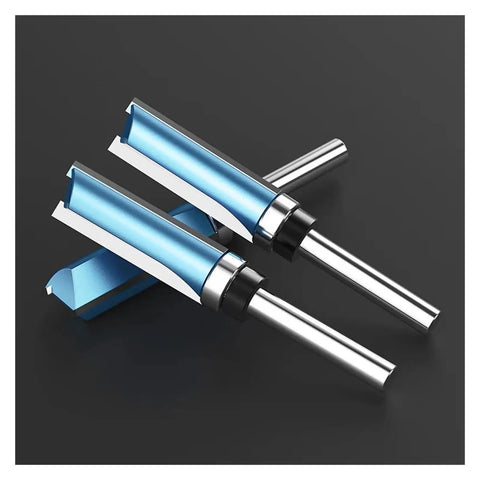 Premium Flush Trim RouterBit With 12.7mm Shank And Built-In Guide Bearing for wood trimming and template copying.