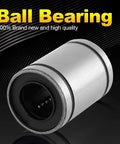 LM10UU linear ball bearing, 10mm bore, metal housing, pack of 8