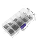 Small Round Head Screws Set 1000 Pcs Miniature Fasteners For Electronics Machinery And Car Models In One Handy Box