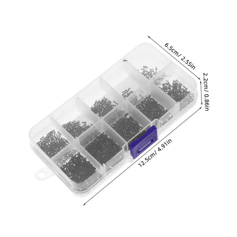Small Round Head Screws Set 1000 Pcs Miniature Fasteners For Electronics Machinery And Car Models In One Handy Box