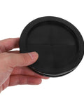 Get That Desk Clean With This 12 Piece Black Rubber Cable Grommet Kit For Perfect Wire Management Dust Proof Covers And Hole Plugs To Keep Your Setup Cool And Tidy. Black rubber desk grommet cover held in hand, round cable hole plug