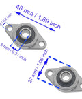 4 Pack Pillow Block Flange Bearing KFL08 Self Aligning Zinc Alloy Mounted Flange Bearing With 8 mm Inner Diameter Built For Heavy Duty Construction Gear And Home Appliances, 48 mm x 27 mm