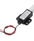 Compact 12V DC Linear Actuator With 200mm Stroke, 150N Lift, 4mm/s Travel featuring wiring connections