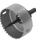 A Solid 5Pc Hole Saw Kit For Woodworkers Pros And DIYers Alike Featuring Giant 2-5 Inch Alloy Cutters With Sharp Drill Bits For Gypsum Board Plastic And Thin Metal Sheets Are Ready To Rock In Any Garage Or Workshop Job Site Today. 2-5 inch hole saw with drill bit