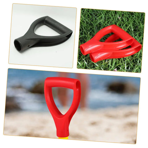 Four Pack Plastic Snow Shovel Handle Replacements For Shovels And Gardening Tools Easy Install D Shaped Grip Lightweight Durable