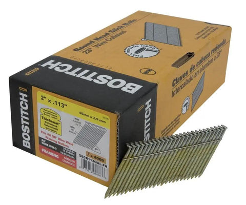 Box of 2-Inch By 0.113-Inch Galvanized Ring-Shank Offset Round-Head Wire-Weld Framing Nail Bundle Of 2,000 for exterior construction