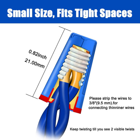 15 Pieces Waterproof Wire Connectors 22AWG To 14AWG Outdoor Seal Twist Nuts Caps Cable Terminal detail view
