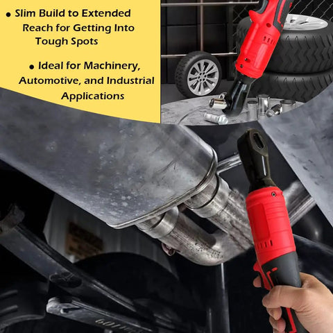 Cordless Ratchet Wrench 3 8 Inch Compatible With Milwaukee 18V Battery used on automotive exhaust in workshop