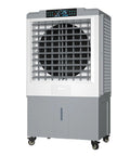 Beat The Summer Swelter With This Pro Level Portable Evaporative Air Cooler Featuring A Massive Water Tank, Grey plastic housing and display.