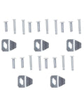 Stainless Steel Screen Door Closer Sheets Kit With 5 Replacement Plates And 20 Pins for 40201 DIY Friendly Easy Install