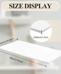 White Floating Wood Shelves Two Pack 30 By 14 Inch Wall Mounted Storage Display Shelves Five Eighth Inch Thick Space Saving