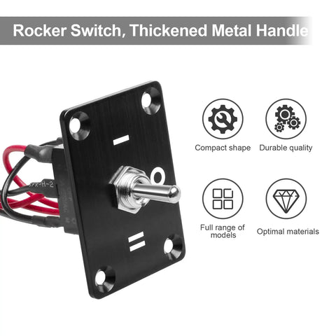 Six Pin Three Position Prewired Power Transfer Switch With Mounting Plate And Waterproof Cap Built Tough Flame Retardant Housing For Durable Safe Use In Cars Boats And More Rocker Toggle Style, mounted