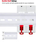 Rock Solid 2 Pole 100 Amp 500V Dc Miniature Circuit Breaker With Din Rail Mount For Solar Pv Systems Featuring Thermal Magnetic Trip and heavy-duty guide rail for easy installation.