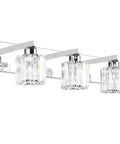 Crystal Vanity Light Fixture For Bathroom Modern Wall Mount Over Mirror Three Light Bar With Dimmable Function