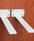 Set Of 2 11 Inch White Hidden L Shelf Brackets Heavy Duty Floating Shelf Brackets 5mm Thick Rustic Industrial Metal Support