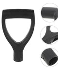 Ergonomic Garden Shovel Grip Handle Replacement Spade Handle for Gardening Tools, shows black D-shaped grip and attachment details