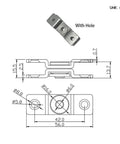 304 Stainless Steel Torque Hinge With 360 Degree Rotation Positioning Shaft 2.0 N m Heavy Duty Pro Grade Corrosion Resistant Cabinet Door Hinge With Hole 1 Piece For Cabinets And Enclosures, detailed diagram