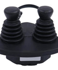 Solid Double Lever Joystick Controller For Linde Forklift 7919040043 replacement part with black handles for smooth operation.