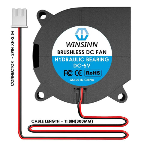 Top Shelf 4020 Blower Fan 5V 2Pin Cooling Vent For 3D Printer Extruder Hotend And Hobby Gear 40Mm X 20Mm Micro Hydraulic Bearing Ultra Silent Model Pack Of Four Units No Sweat Setup
