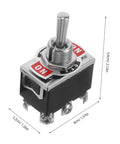 Four Pack Toggle Rocker Switches With Pin Position For Electrical Control Buttons, Heavy Duty Switches For Industrial Equipment, Circuit Assembly And Home Power Switching, Easy Wiring, Durable And Reliable Performance; metal toggle switch, 5.4cm