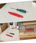 Collage showing 4 Piece Screen Rolling Tool Spline Roller With Bearing Wheel For Window And Door Repairs DIY Friendly Durable.