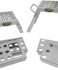 Adjustable Mini Moto Starting Blocks For Youth Motocross Riders, 3 To 9 Inch Height, Cheese Grater Surface, Pair for Trackside Practice