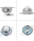 Set of 6 1 Inch Nylon Ball Bearing Casters with Roller Ball Transfer Units for conveyor systems and industrial use