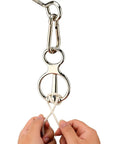 2 Pack 304 Stainless Steel Horse Tie Ring With Eye Bolt in use, showing gentle lead rope handling for safety and control