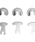 Carbide Oscillating Saw Blades Set, 6 Piece Segment Blades For Concrete, Grout, Tile, Masonry And Soft Stone Cutting And Grinding