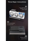 Image of Badass Thunderbolt 3 And 4 External GPU Dock Station With PCIe 3.0 X4 Speed, showcasing cooling design and GPU configuration.