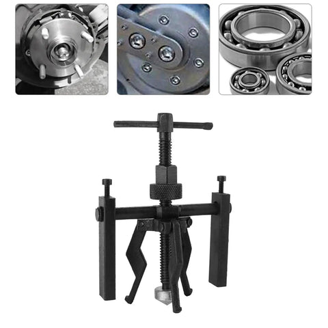 3 Jaw Inner Bearing Puller Gear Extractor Heavy Duty Automotive Tool Kit in black carbon steel
